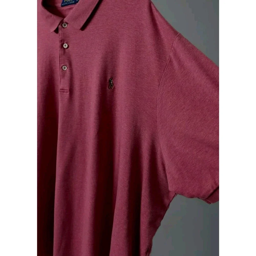 Polo Ralph Lauren Mens Custom Slim Fit Polo Size 4XB Flesh Pony Red/pink